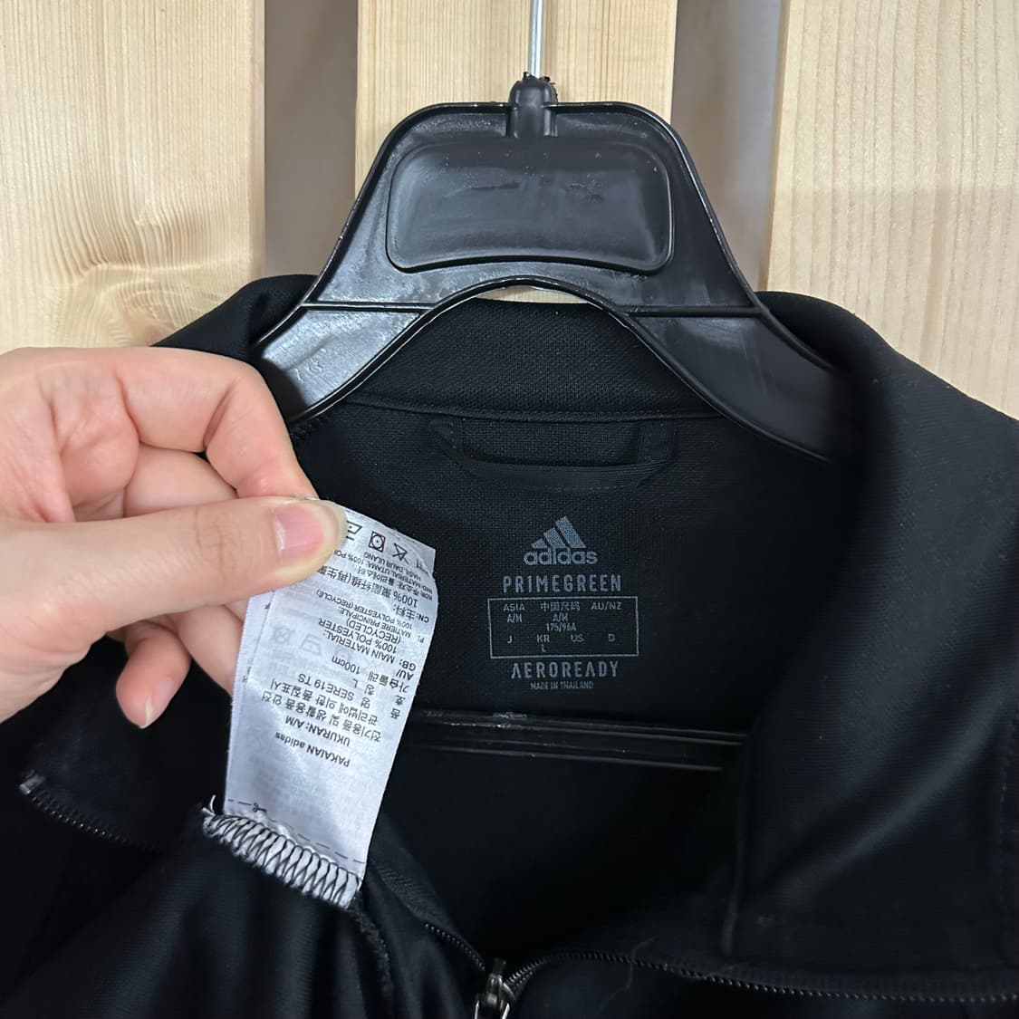 (L) 아디다스 블랙 그레이 져지 트랙탑 상품이미지4