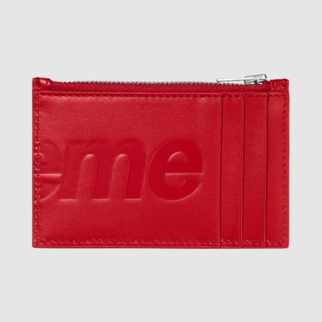 슈프림 레더 집 카드 홀더 레드 상품이미지2