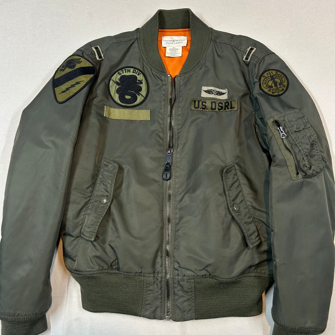 M) 데님앤서플라이 랄프로렌 밀리터리 패치 MA-1 항공점퍼 상품이미지2