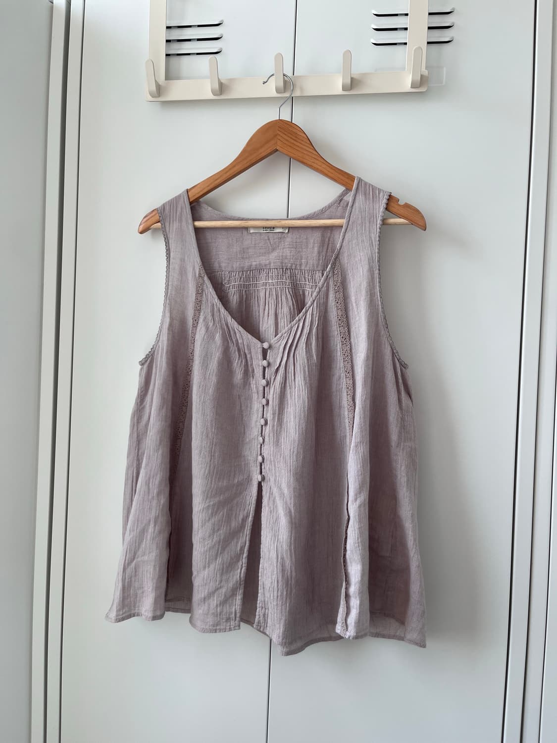 Shuca 바선생 단추 슬리브리스 상품이미지5