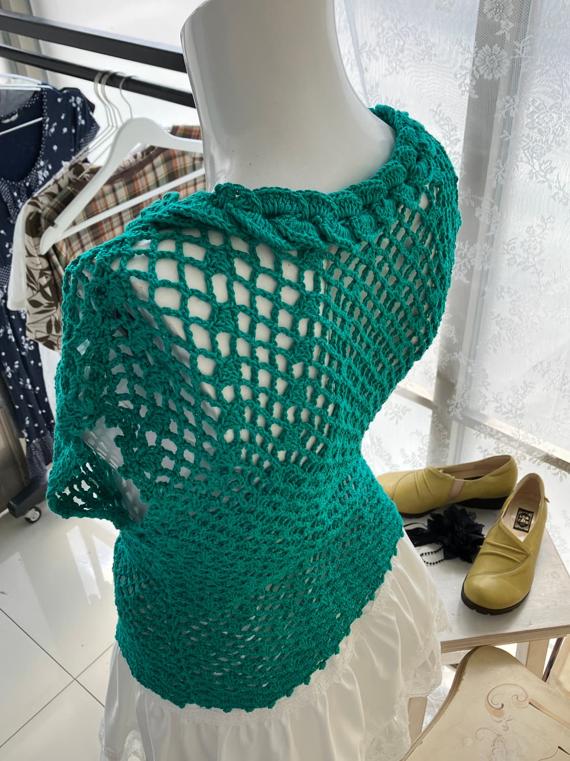 rose net layered sleeveless 상품이미지2