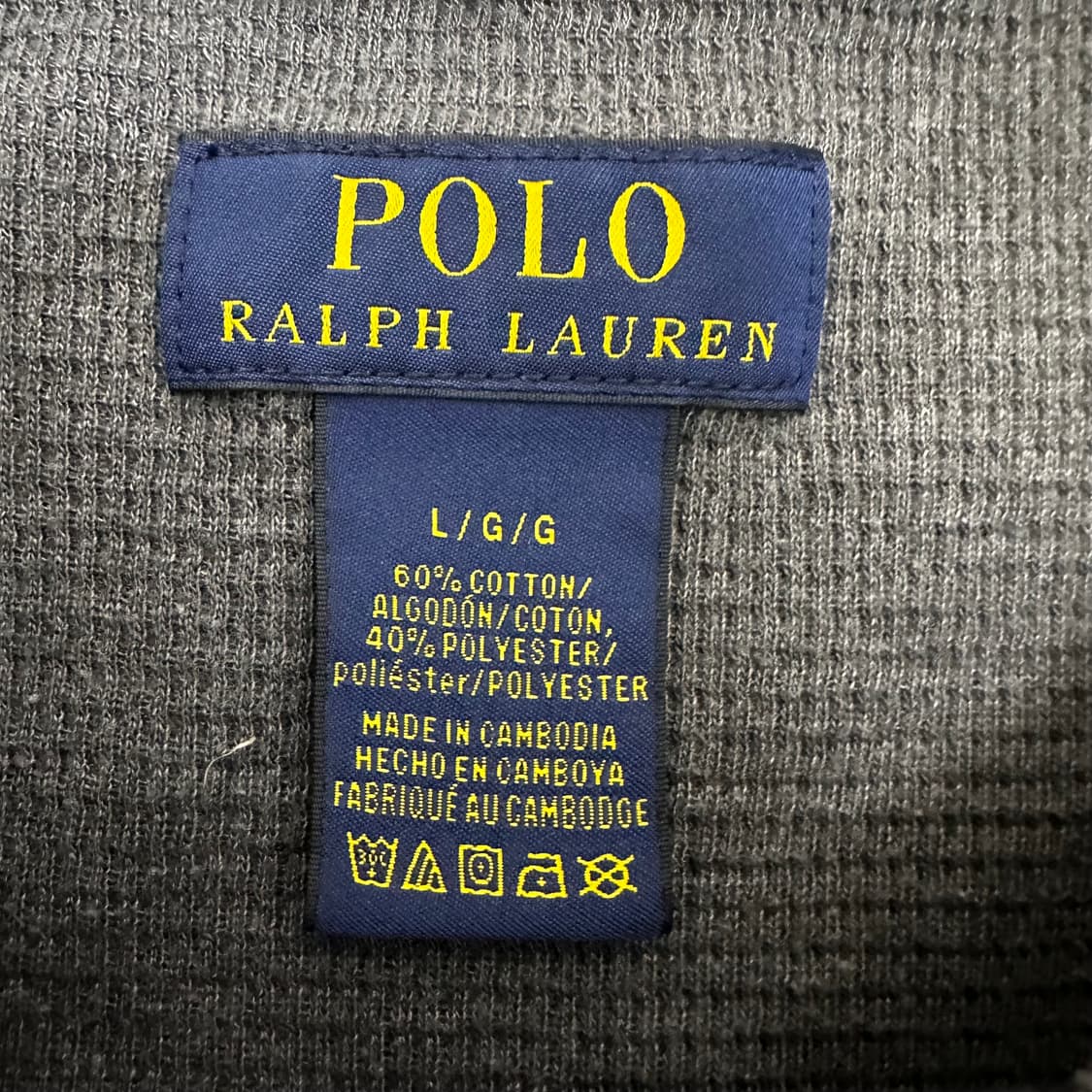 POLO 폴로 랄프로렌 와플 반팔티셔츠 차콜 L 상품이미지3