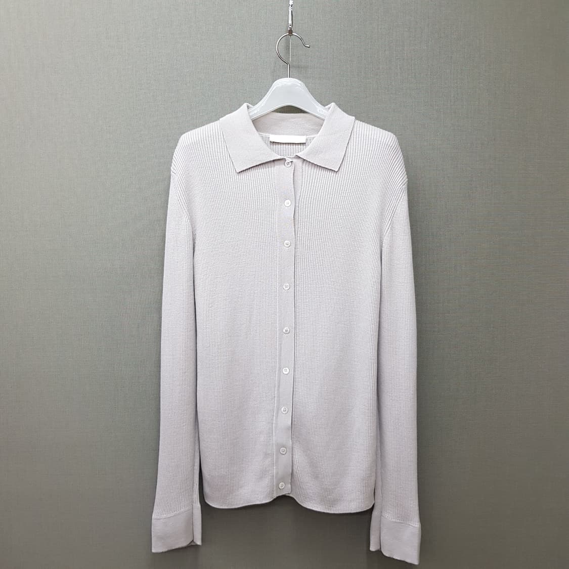 ORR 오르 울 100% 니트 카라 가디건 L사이즈 상품이미지1