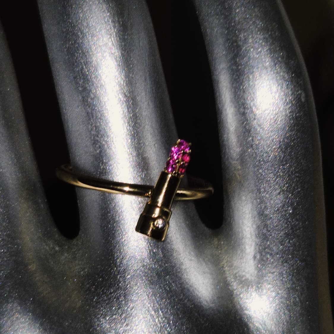 07s 마크제이콥스 실버925 립스틱 크리스탈 링 상품이미지8