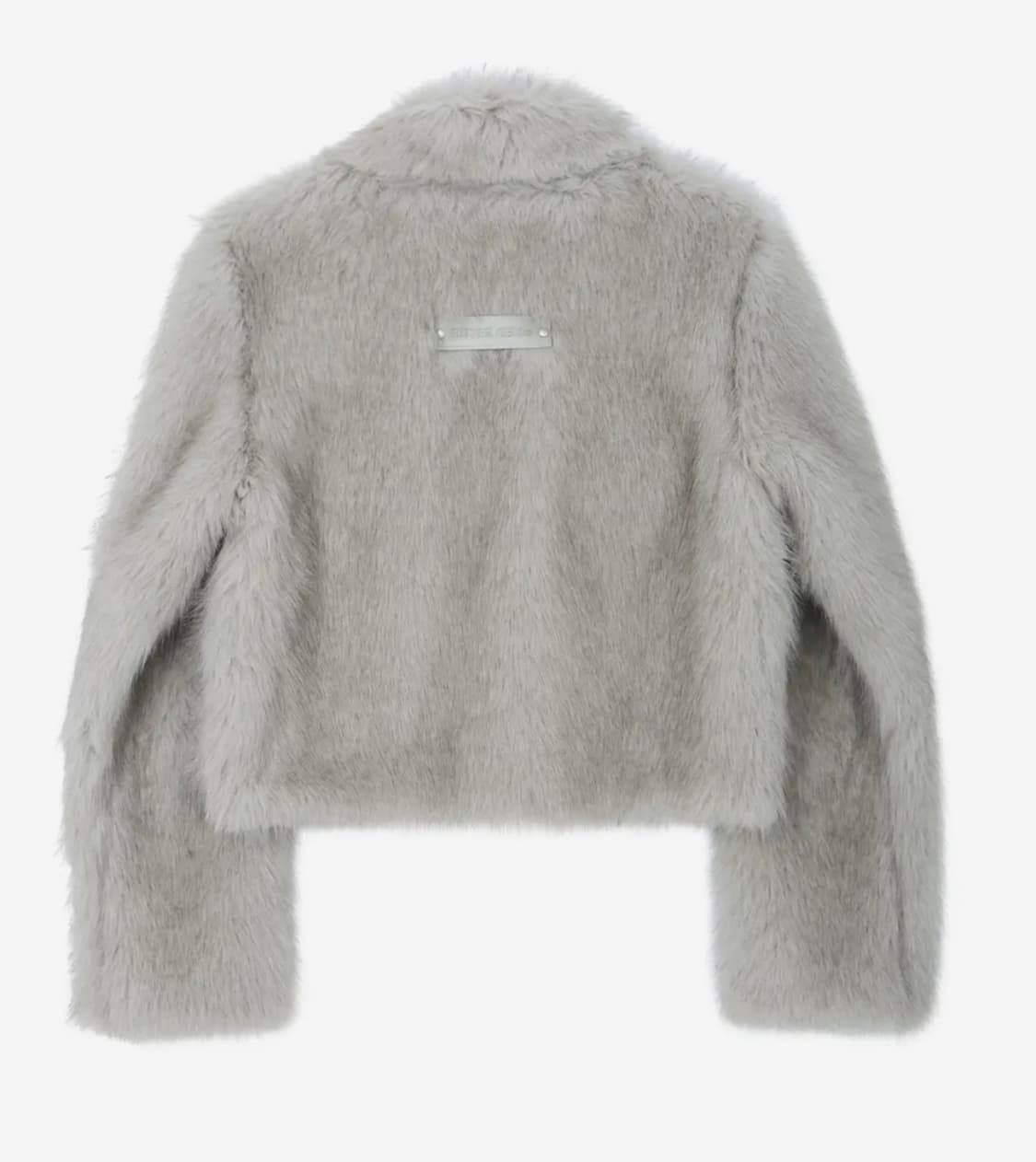 비터셀즈 아위 크롭 퍼 자켓 그레이 (새상품) 상품이미지4