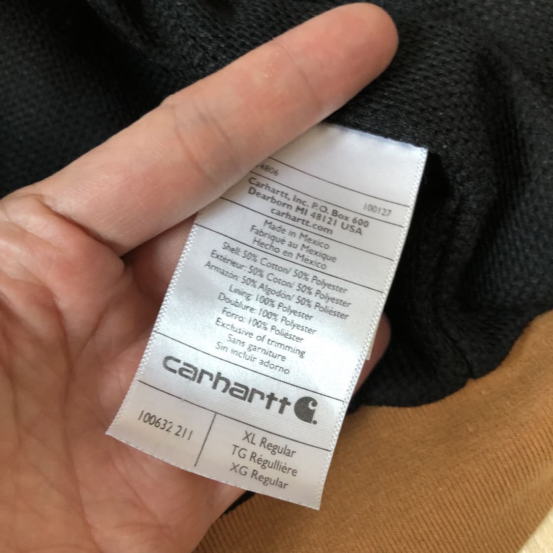 (XL) 칼하트 Carhartt 서멀 후드 집업 카멜 브라운 상품이미지9