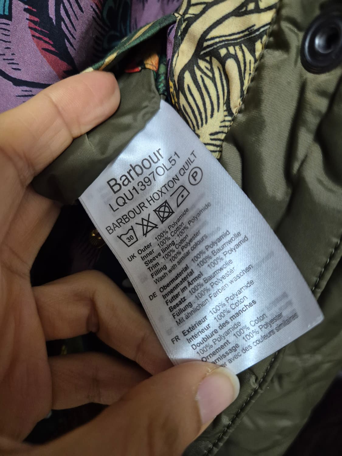 (정품) 바버 x 하우스 오프 해니크 혹스턴 퀄팅자켓 퀄팅코트 패딩 38 상품이미지10