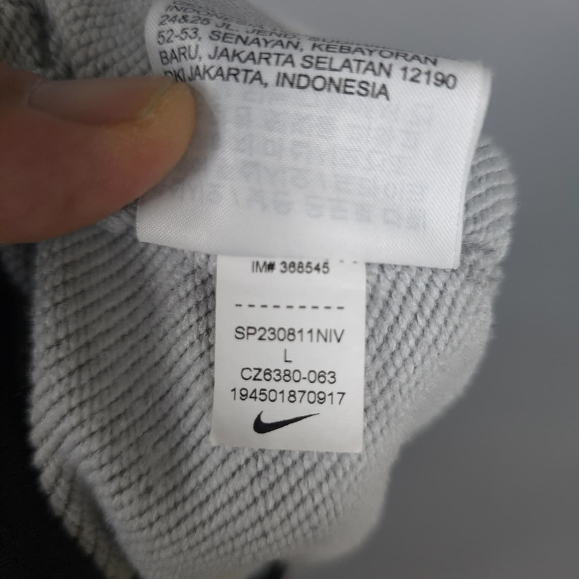 남성용 나이키 NIKE 그레이 스우시 조거팬츠 L(85) 상품이미지9