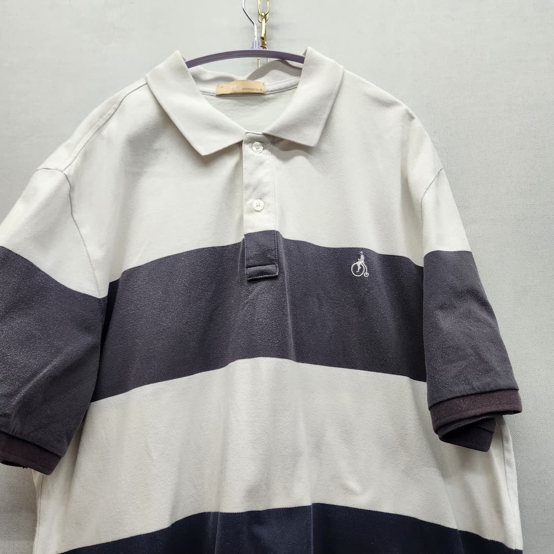 빈폴 로고자수 배색 반팔카라 115(XL) 상품이미지2