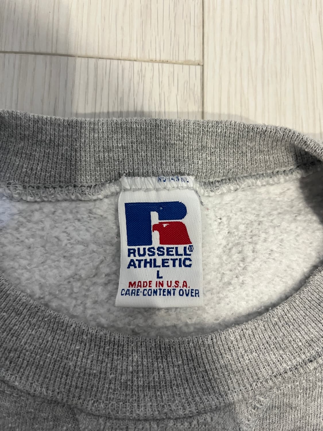 90s 러셀 빈티지 스웻셔츠 그레이 made in USA 상품이미지2