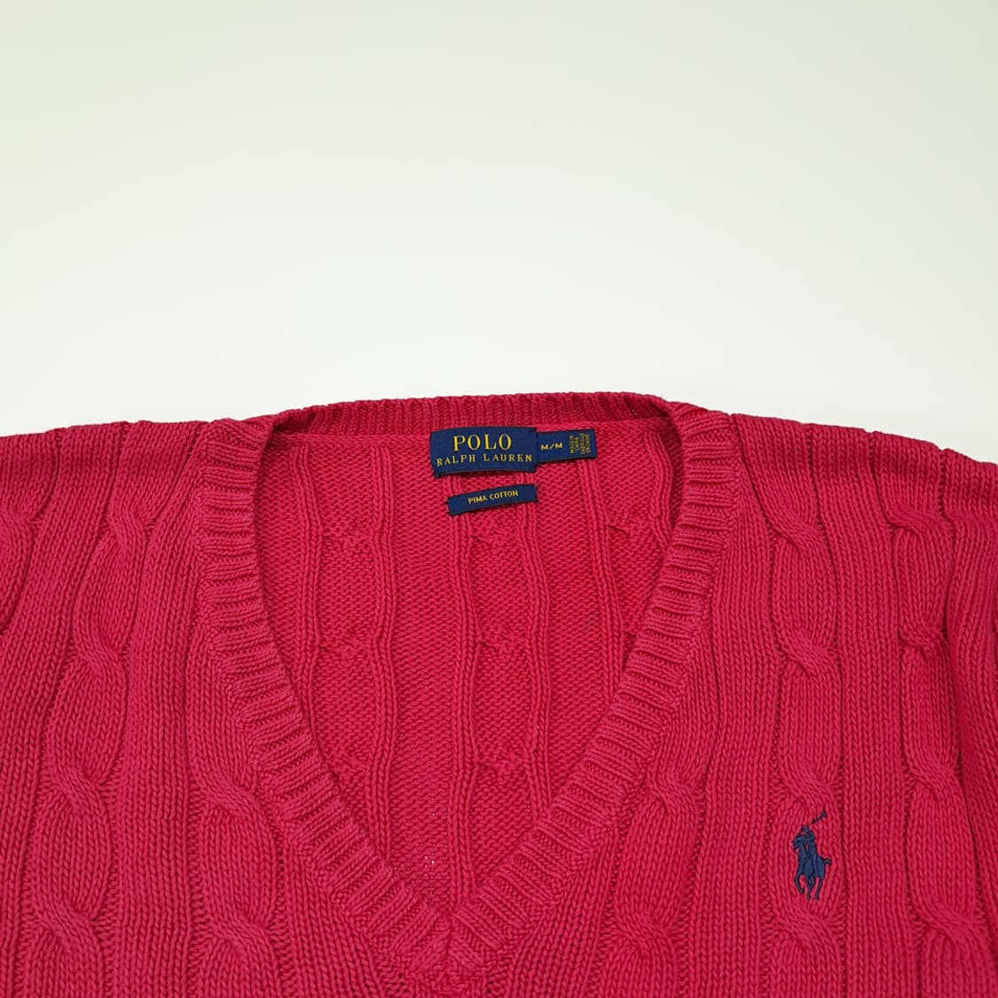 CL157 M 폴로 랄프 로렌 피마코튼 케이블 니트 상품이미지2