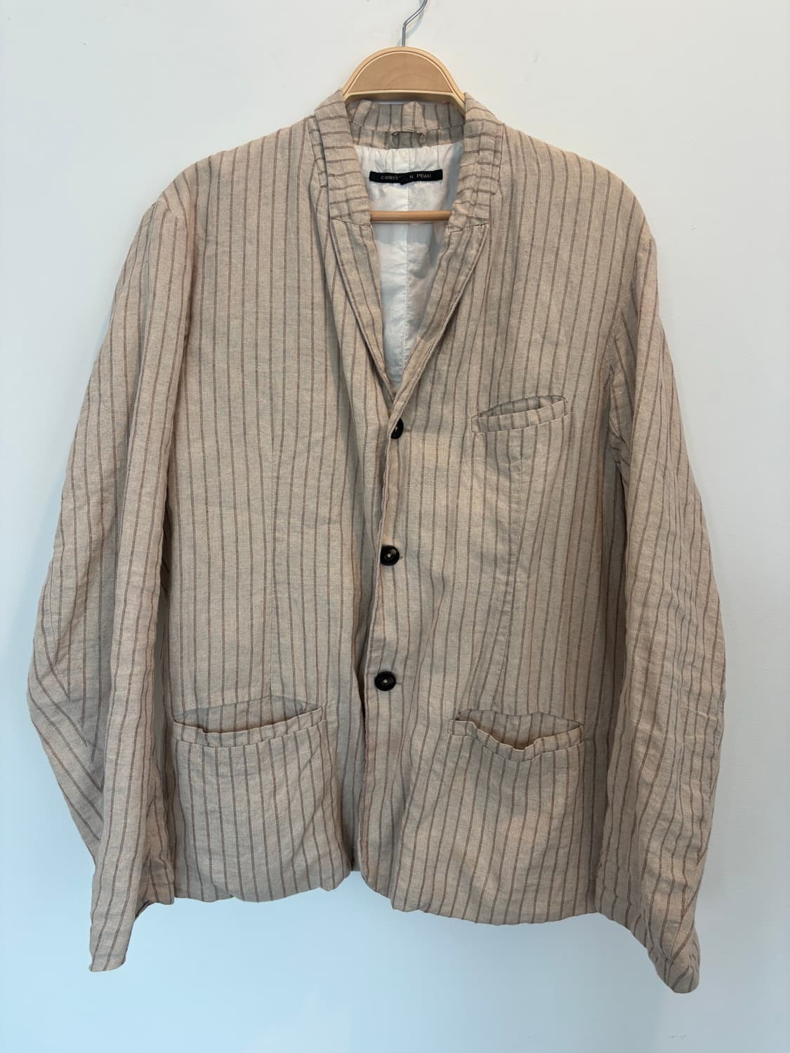 Christian peau linen stripe jacket 상품이미지1