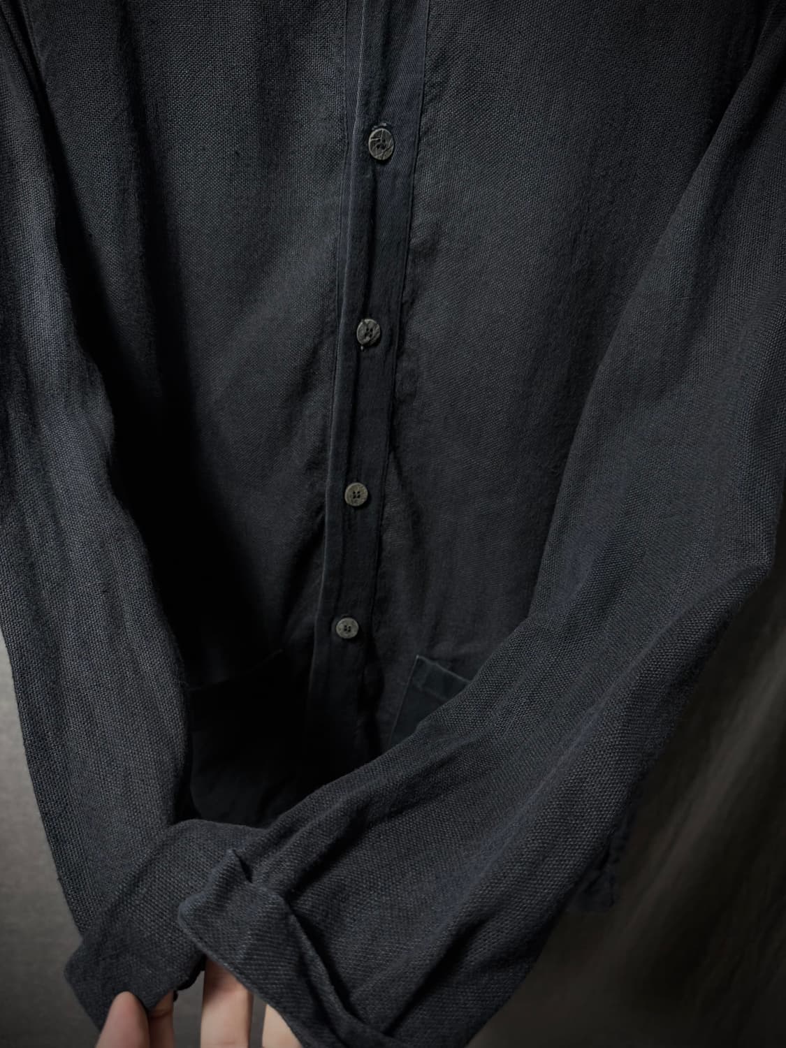 MAVRANYMA Handmade Band Collar Shirt 상품이미지5