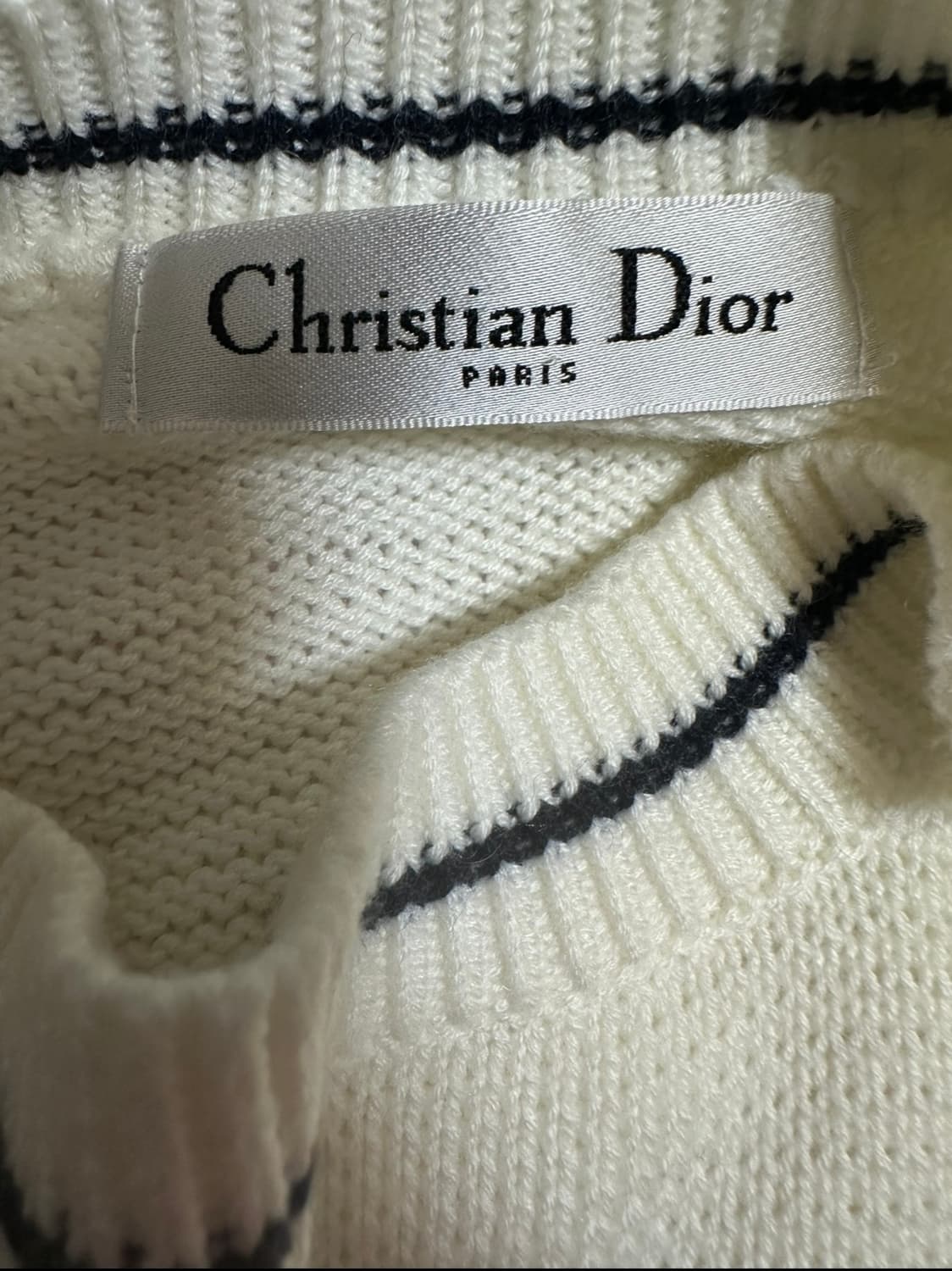 크리스찬 디올 반팔 니트 화이트 정품 상품이미지4