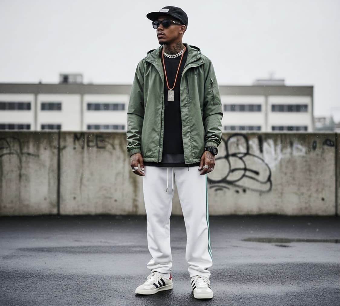 [2008 레어/일본판] 아디다스 그라데이션 삼선 스트링 팬츠 상품이미지1