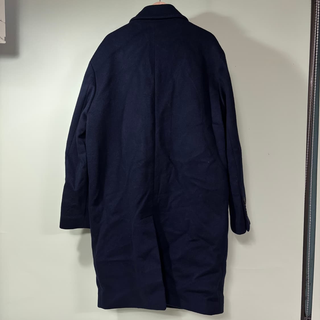 L 앤더슨벨 다크네이비 캐시미어블랜드 더블코트 상품이미지2