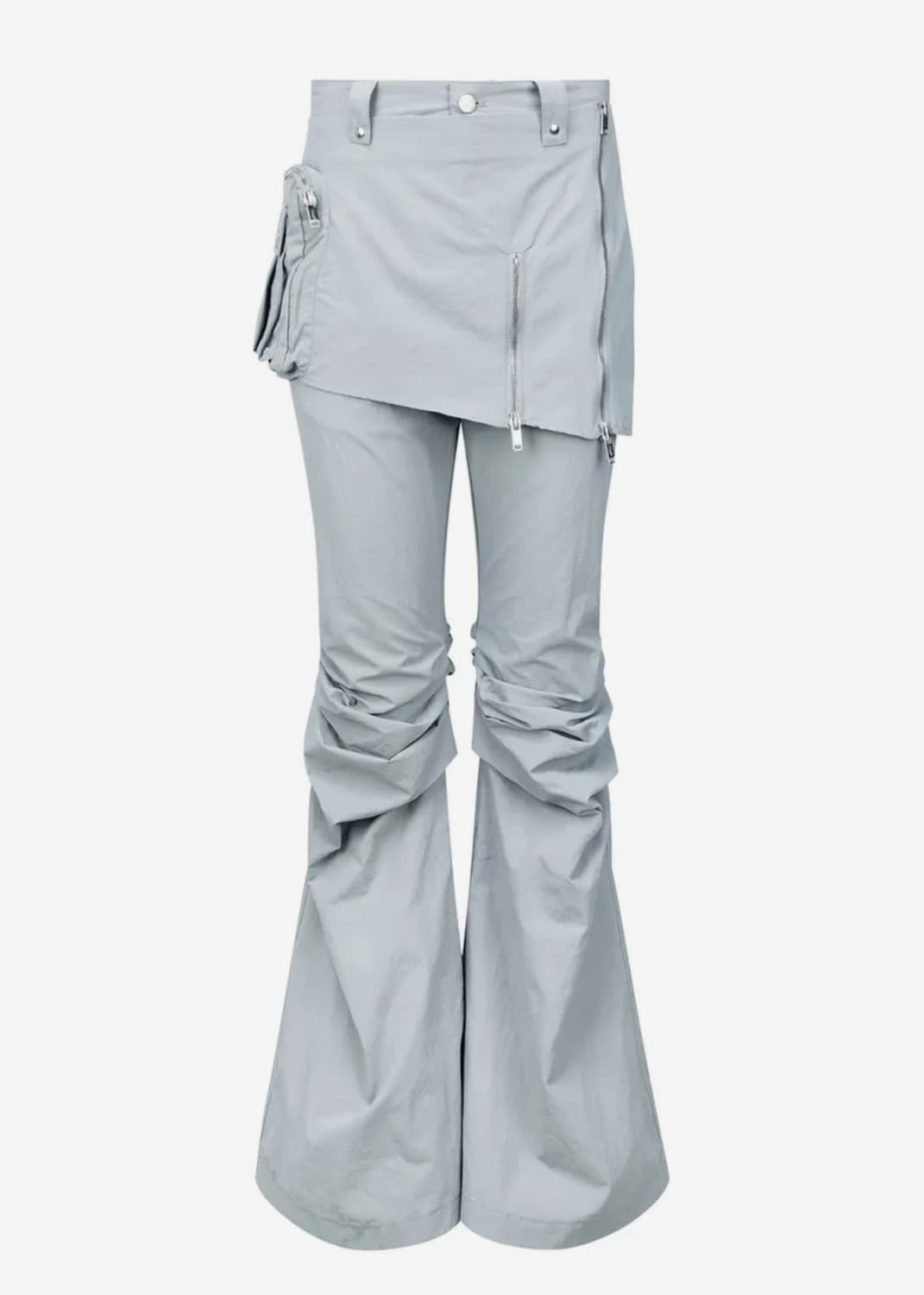 BOOTS CUT SKIRT PANTS (UNISEX) BLUE GRAY 상품이미지1