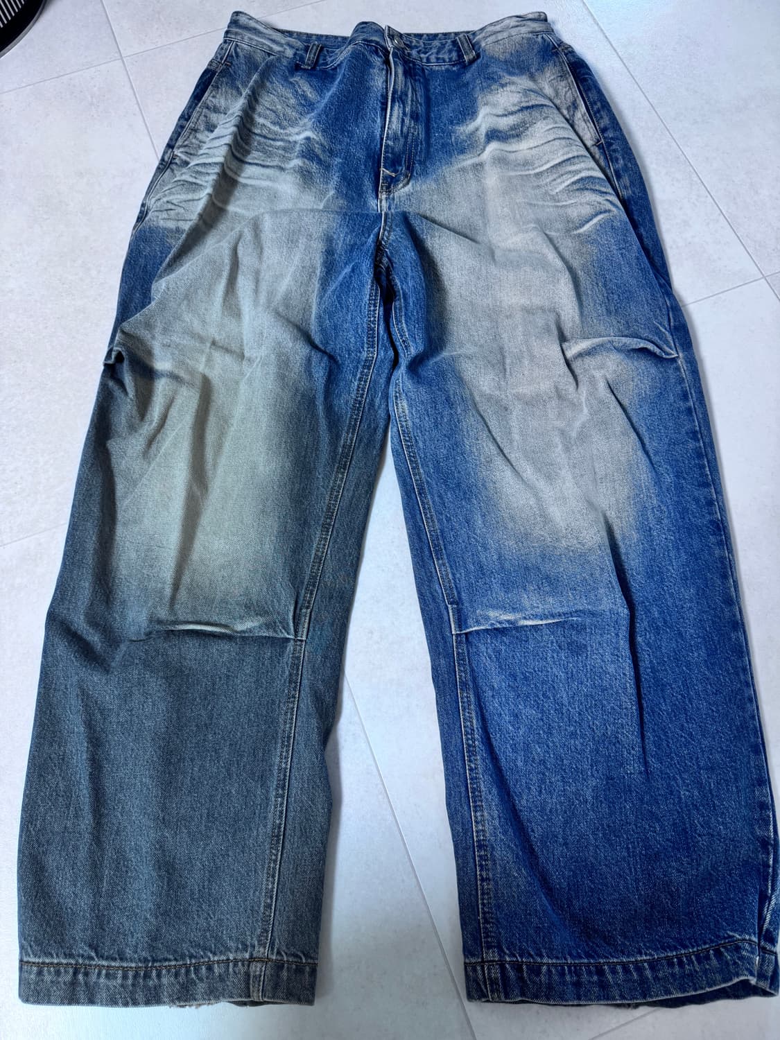 (중고/XL) etce 워시드 배기진 블루 XL 상품이미지3