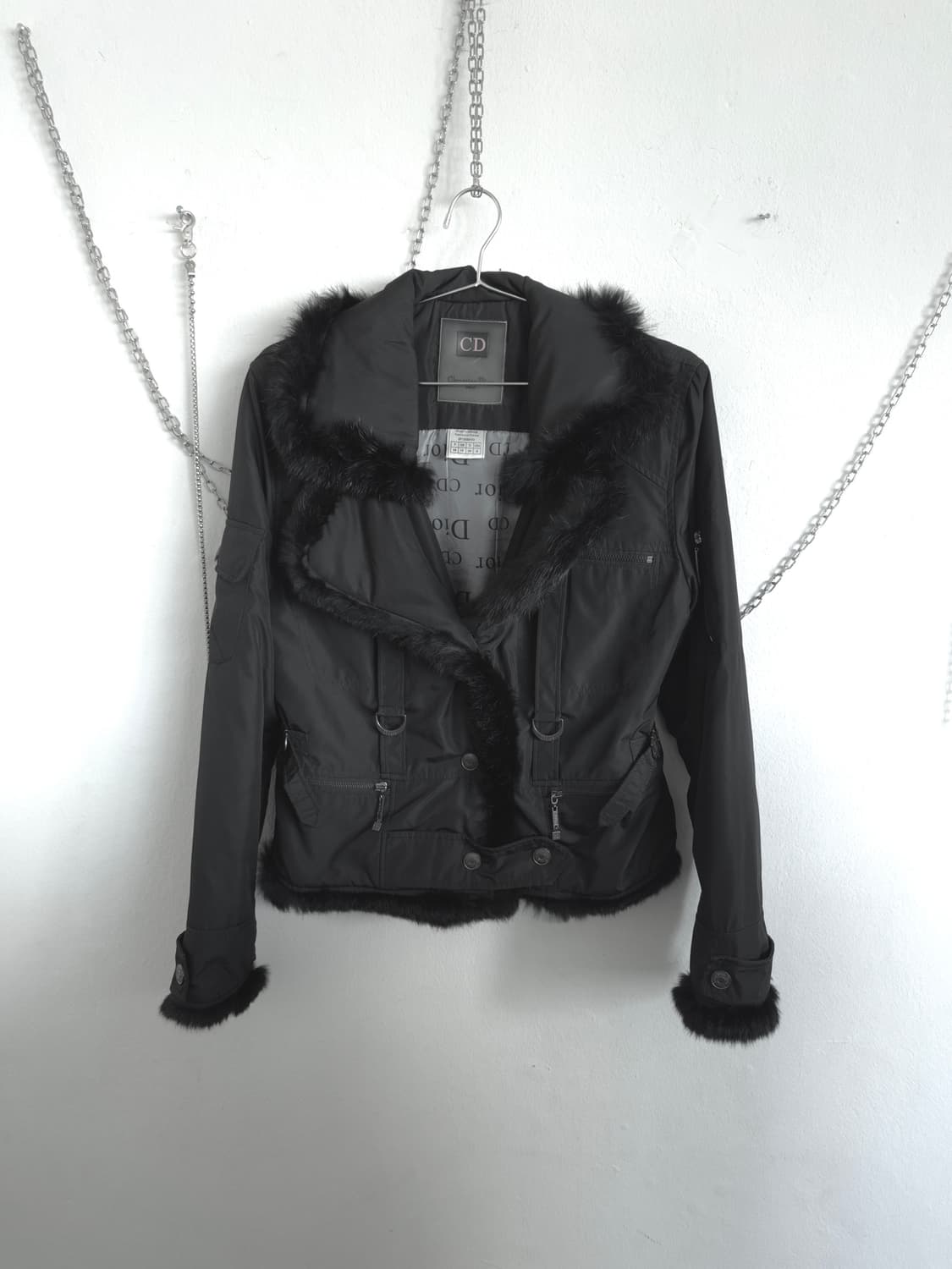 디올 asymmetric 하이넥 드레이프 나일론 자켓 상품이미지5