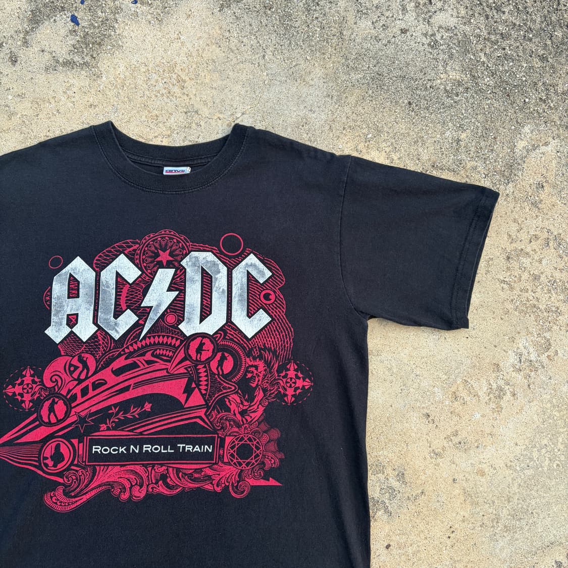 00s AC/DC Black Ice 투어 빈티지 반팔티 M 상품이미지2