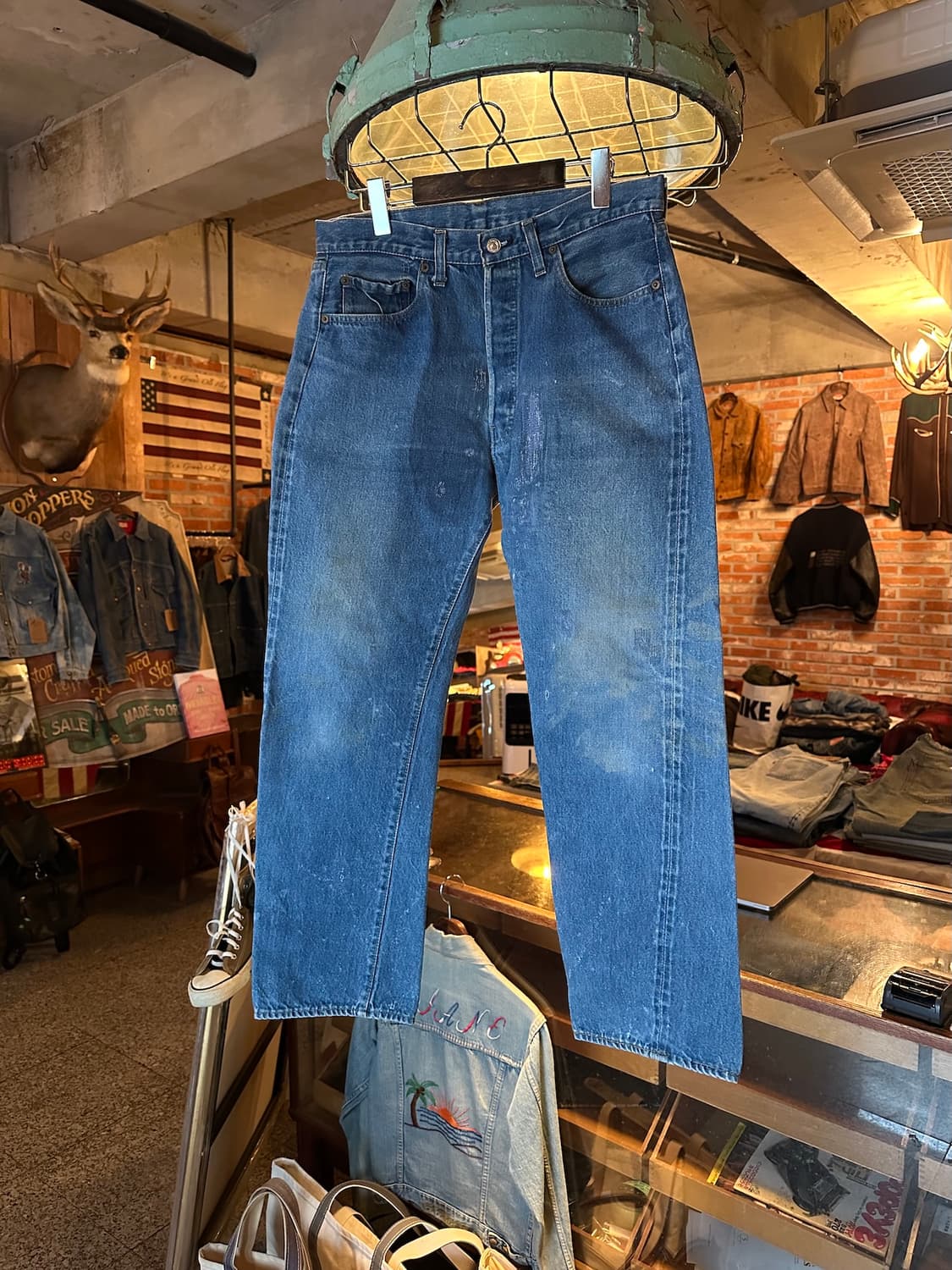 80s USA 빈티지 리바이스 501 66후기 셀비지 데님 팬츠 상품이미지1