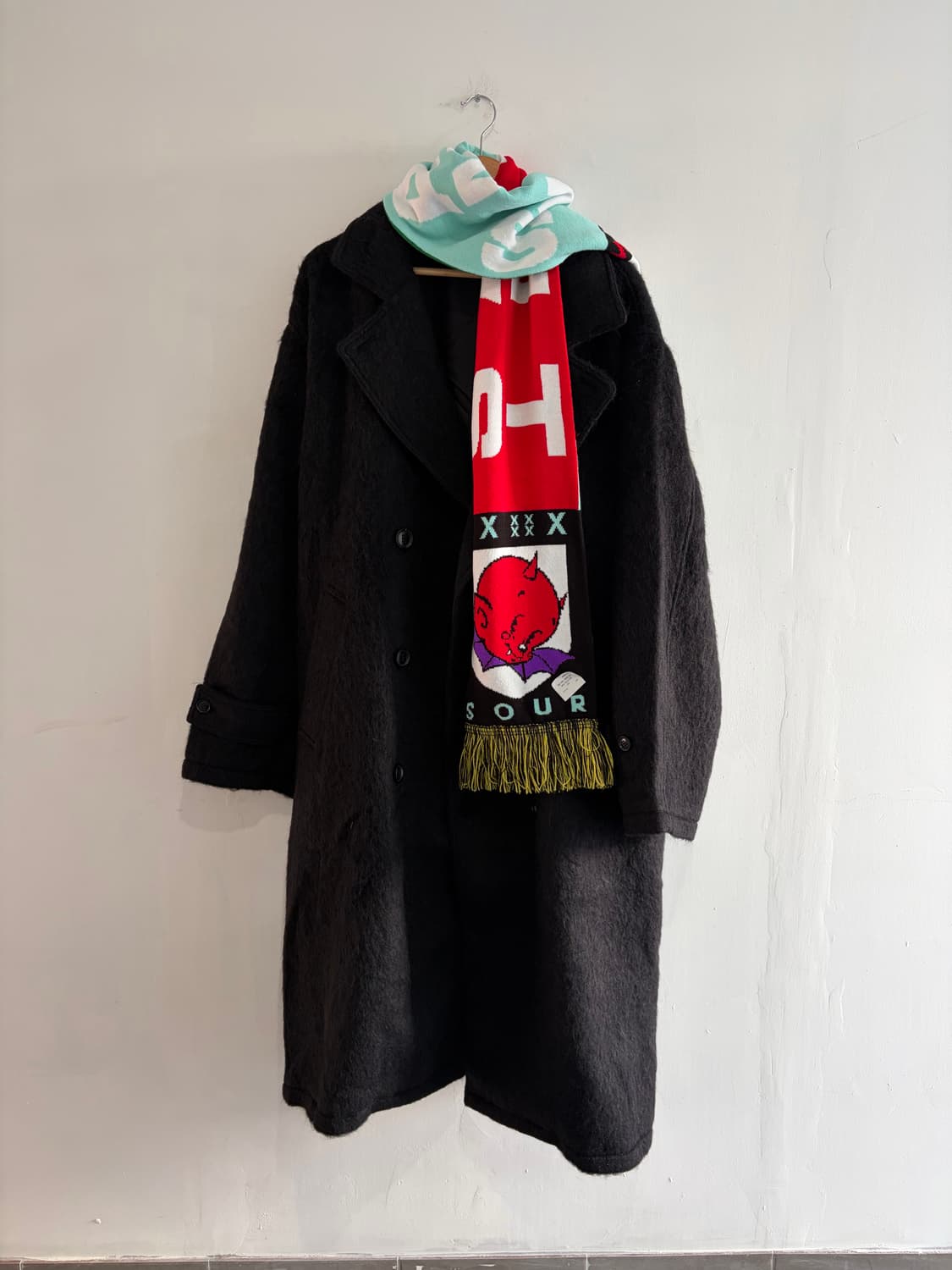 Stussy 스투시 모헤어 롱코트 L 상품이미지1