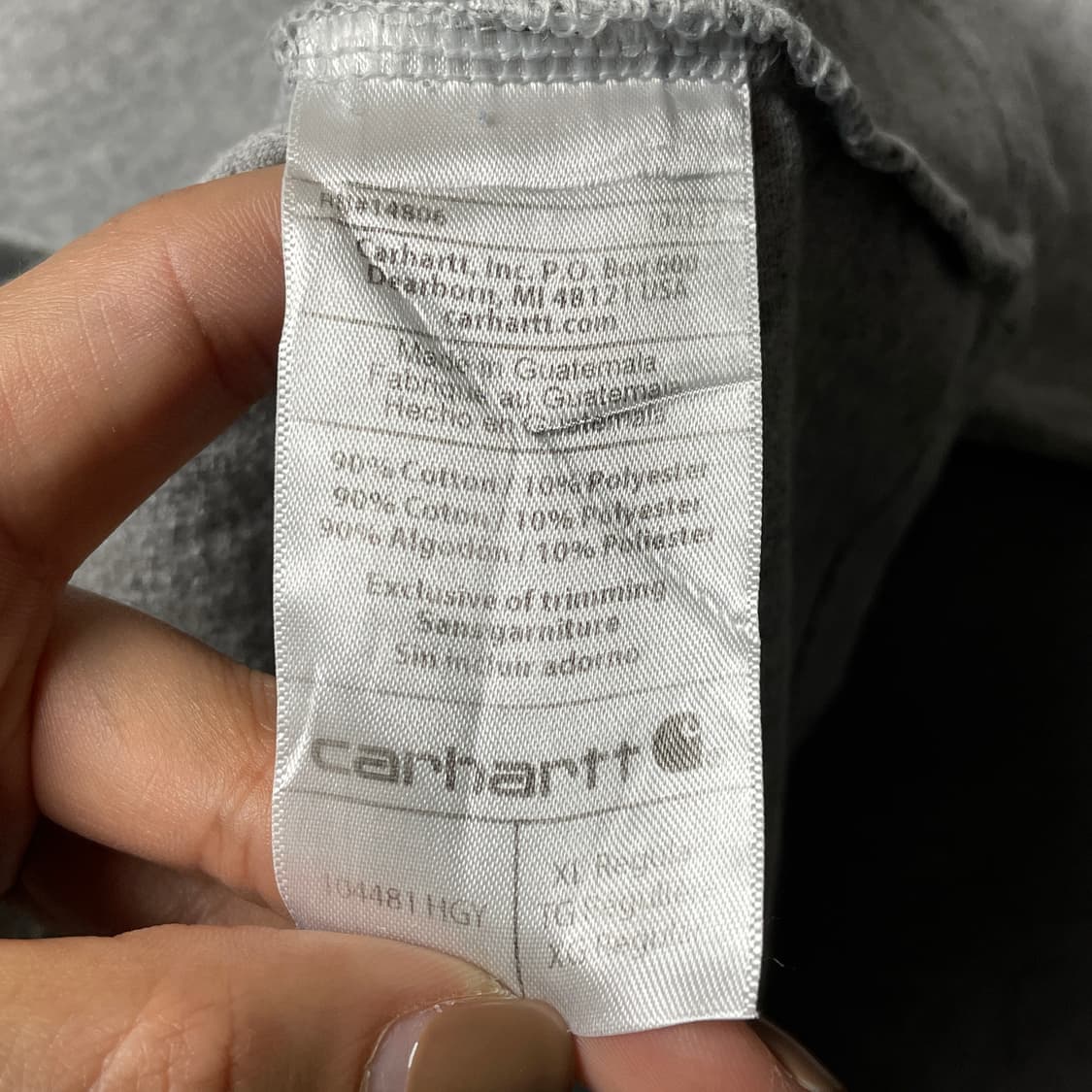 CARHARTT 칼하트 빈티지 그레이 레터링 긴팔 티셔츠 A00972 상품이미지10