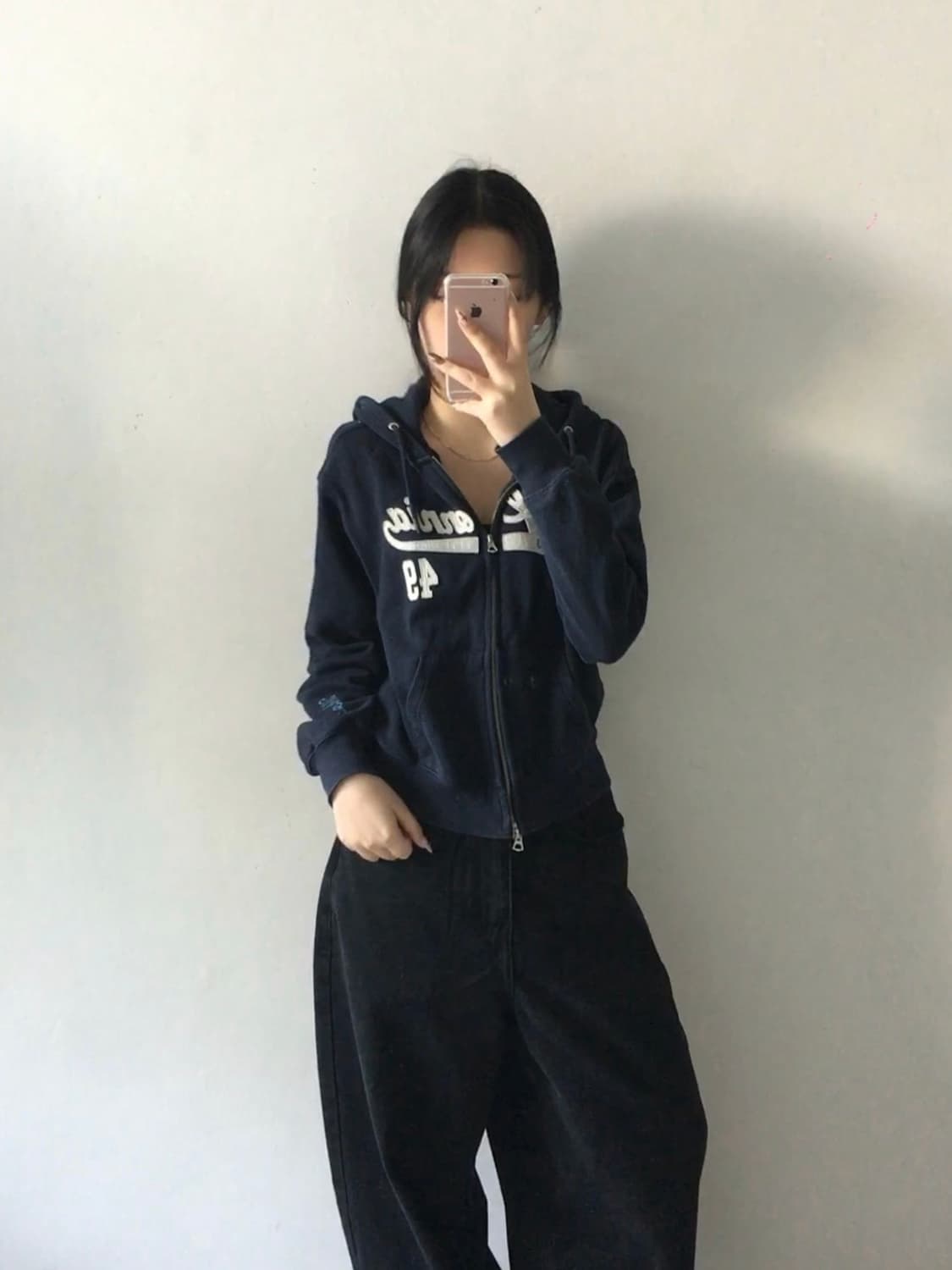 후아유 스펠 크롭 후드집업 상품이미지1