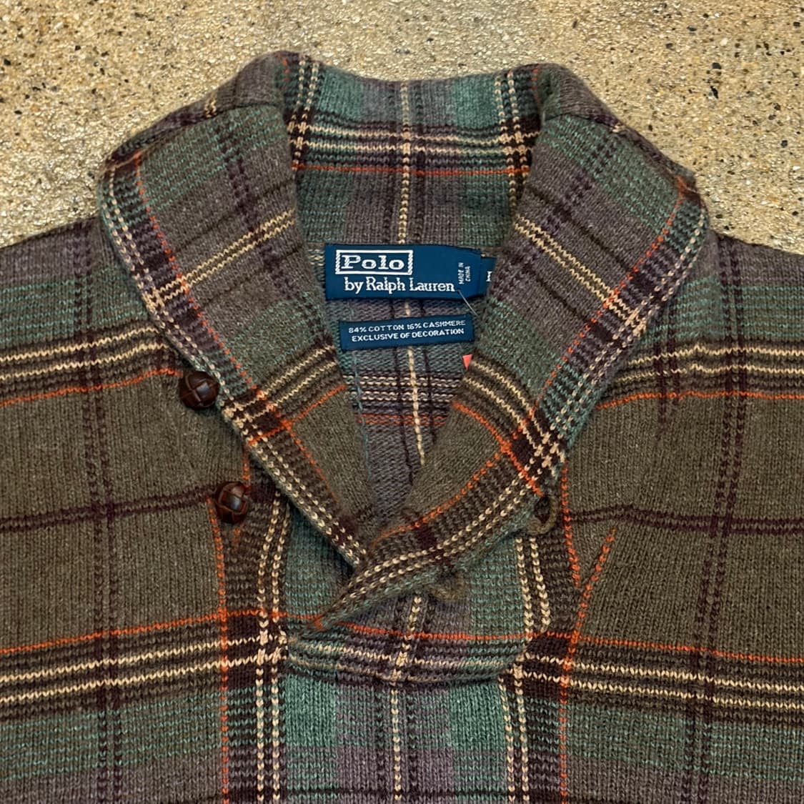 00s 미국 빈티지 폴로랄프로렌 캐시미어 체크 니트 상품이미지3