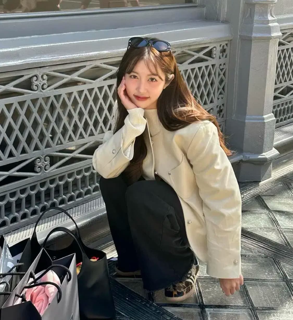 STU Woman's Round Neck Blazer Cream 상품이미지2