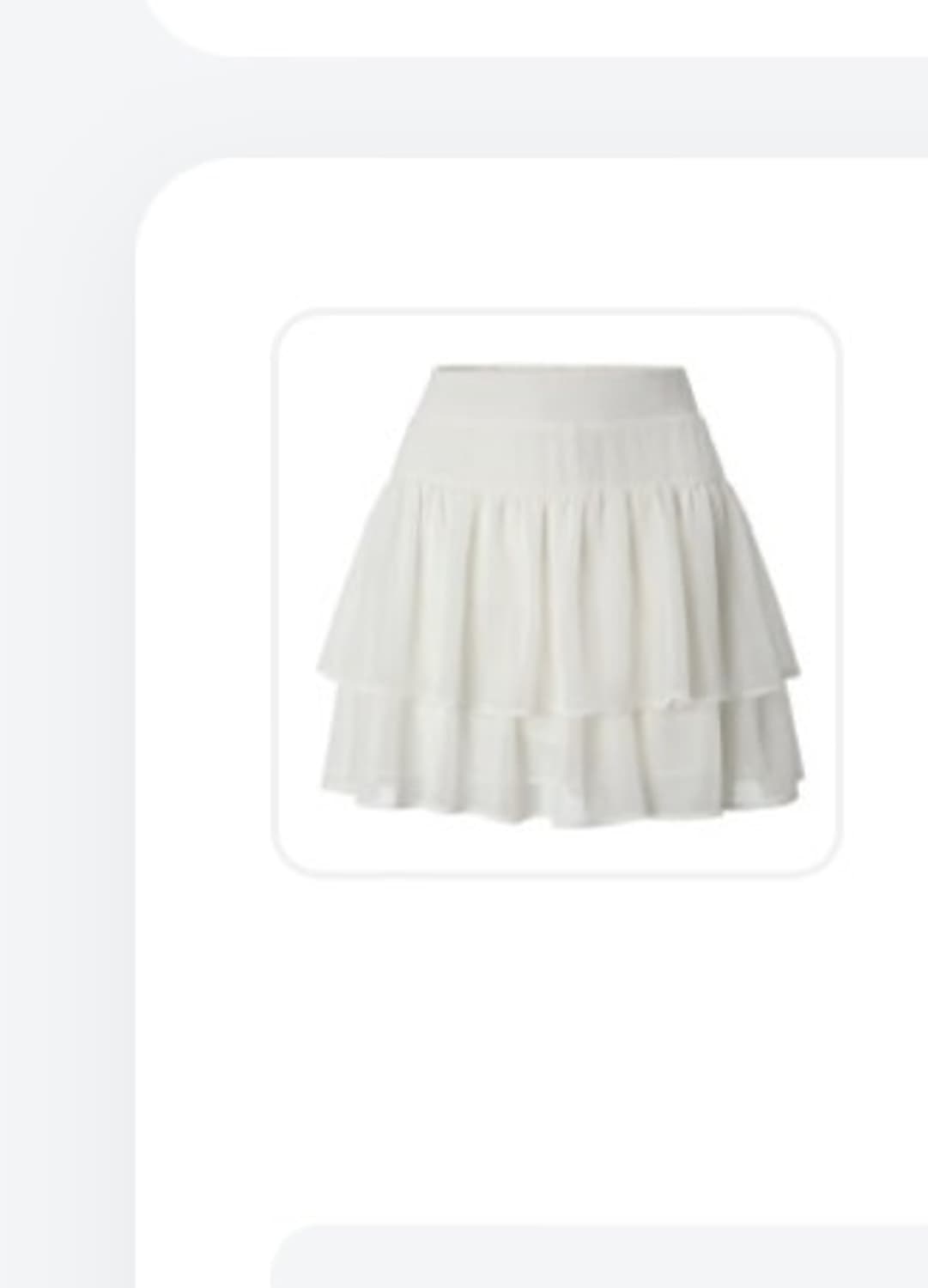 쓰리타임즈 스완 쉬폰 스커트 미니스커트 치마 화이트 상품이미지1