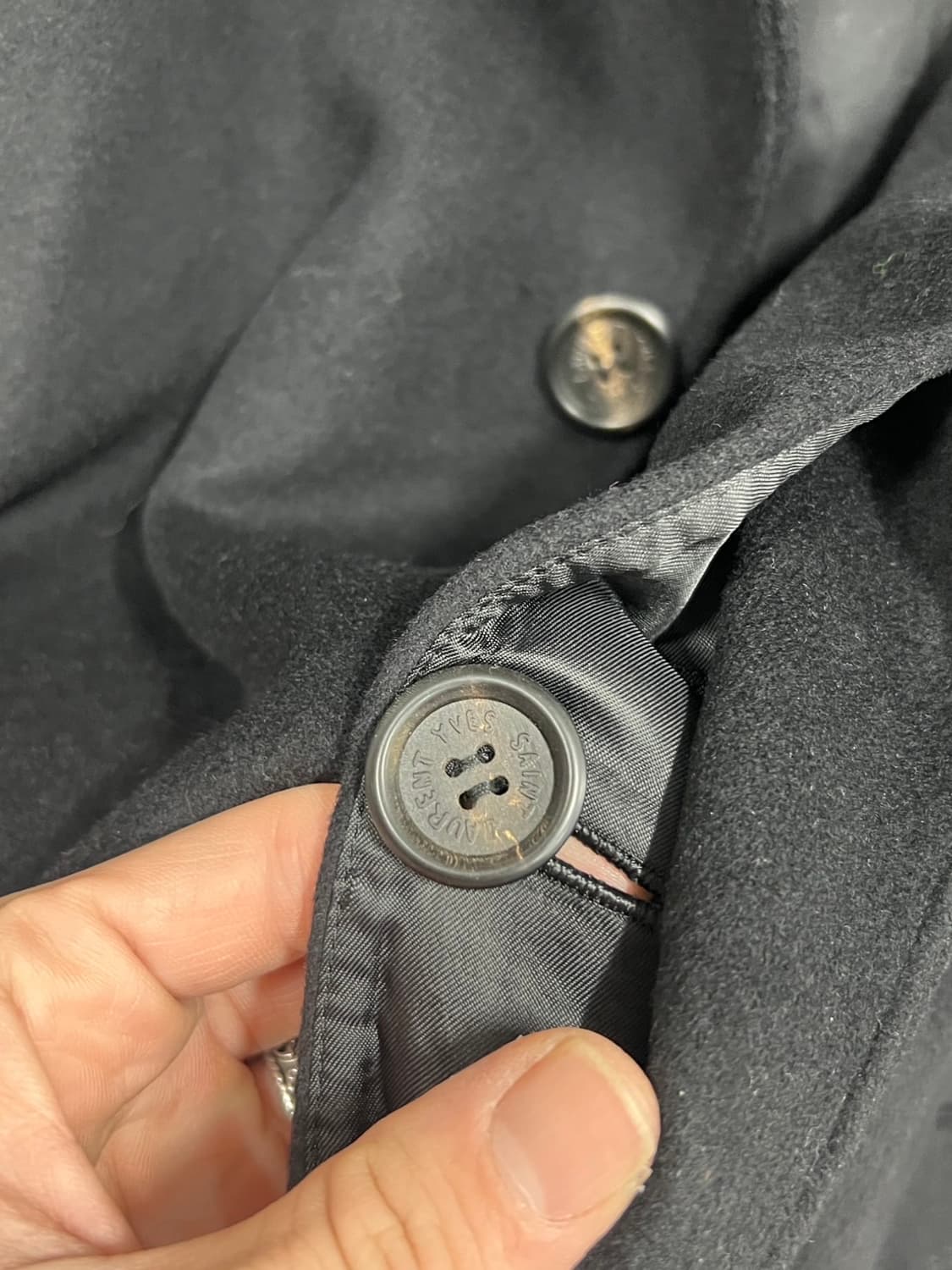 YSL 90s 입생로랑 캐시미어 발마칸 롱 코트 상품이미지4