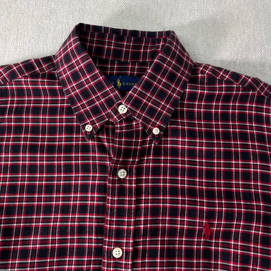 100 폴로랄프로렌 빈티지 체크 코튼 셔츠 상품이미지2