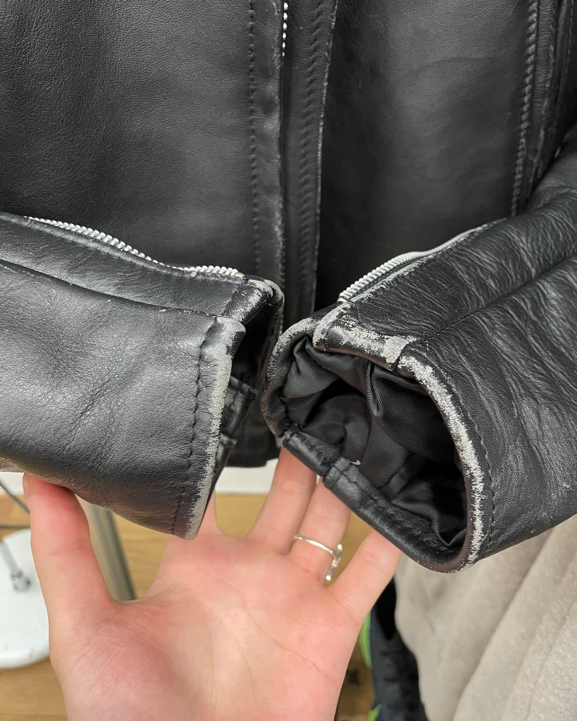 [34] 쇼트 641 레더 라이더 자켓 상품이미지8