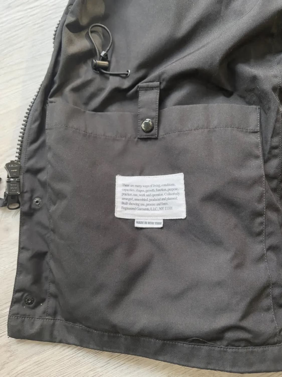 엔지니어드 가먼츠 필드파카 블랙 cp원단 상품이미지5