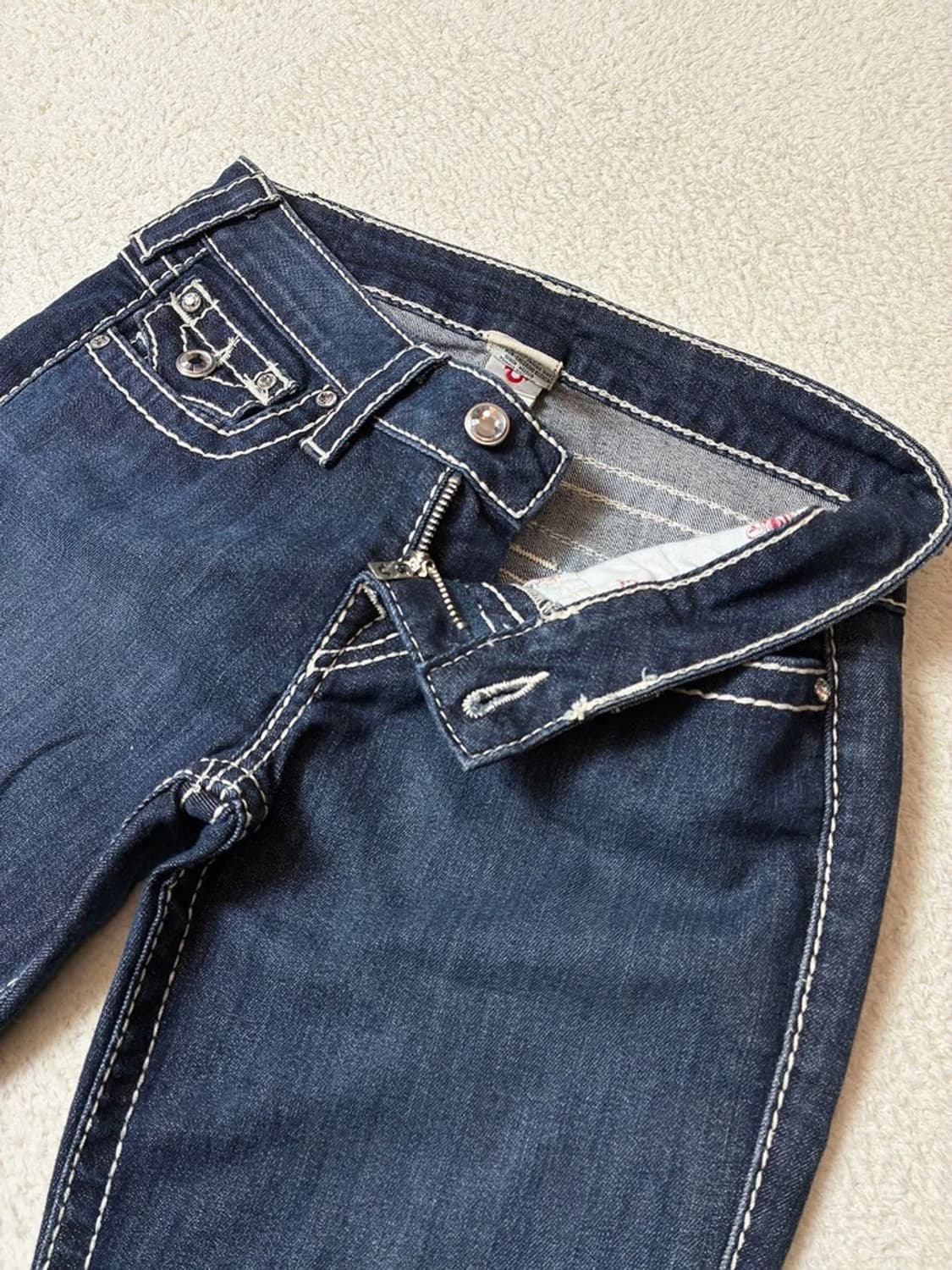 트루릴리젼 00s USA 로우 라이즈 부츠컷 데님 팬츠 PN6977 상품이미지3