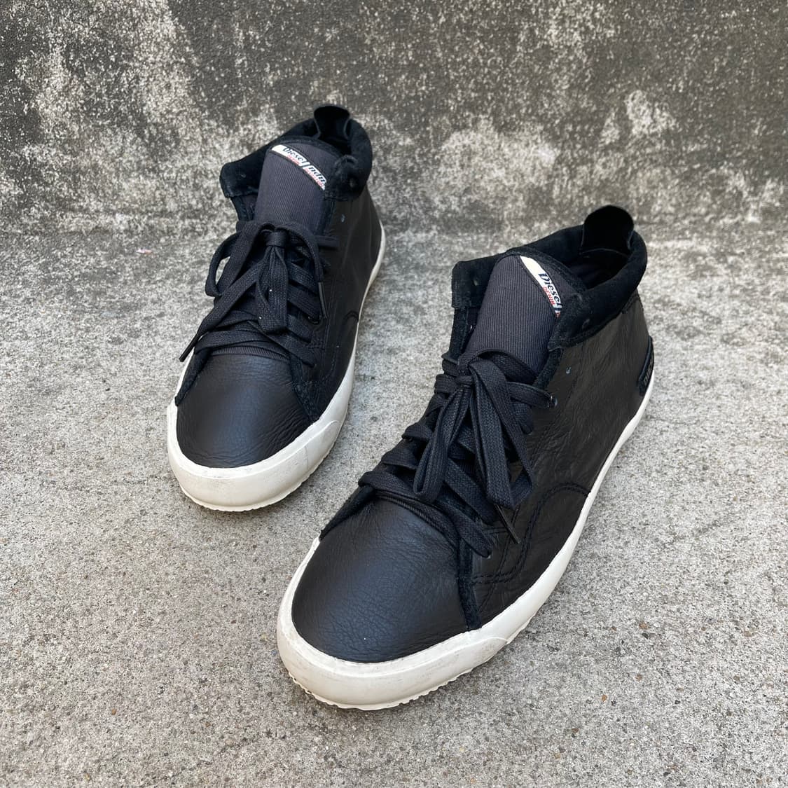[280] Diesel VTG 레더/스웨이드 하이탑 스니커즈 상품이미지1