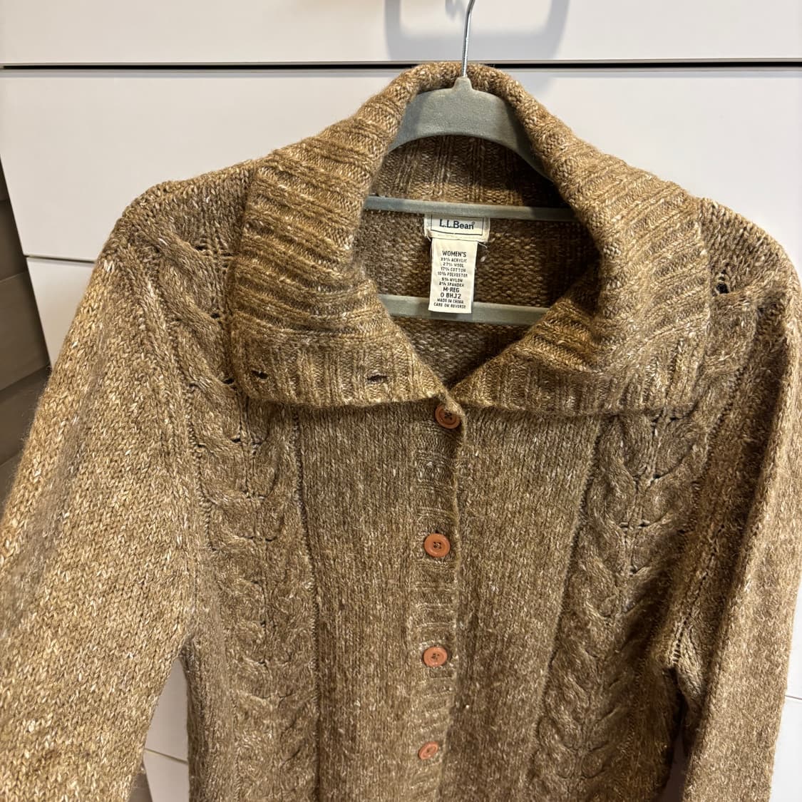 L.L.Bean 울혼방 케이블 니트 가디건 상품이미지3