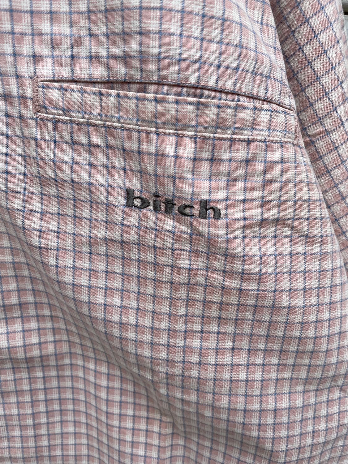 90-00s 00s Bitch Pink Check Zip-Up 상품이미지7