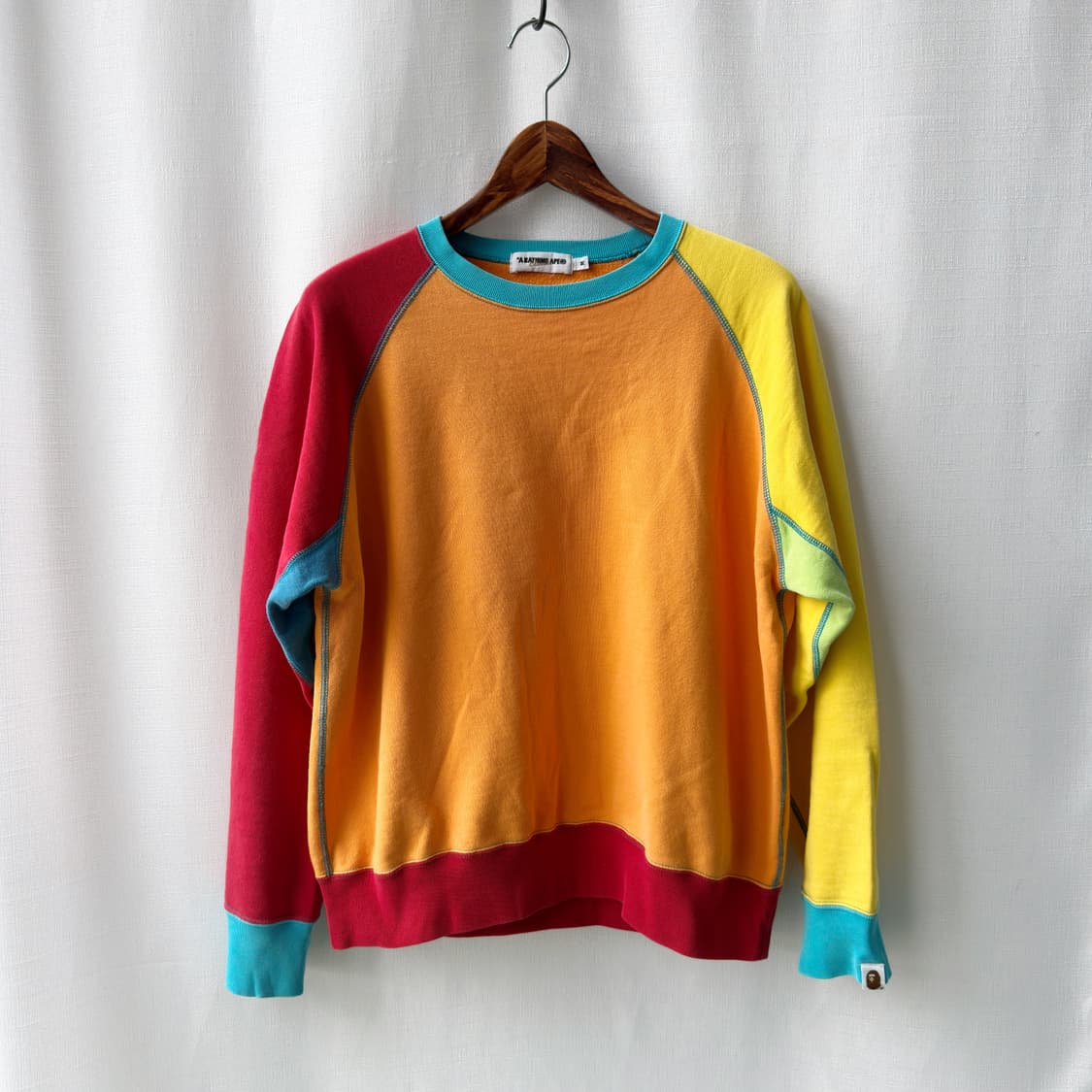 Bape 베이프 카우보이 백 프린팅 맨투맨 멀티컬러 M 상품이미지4