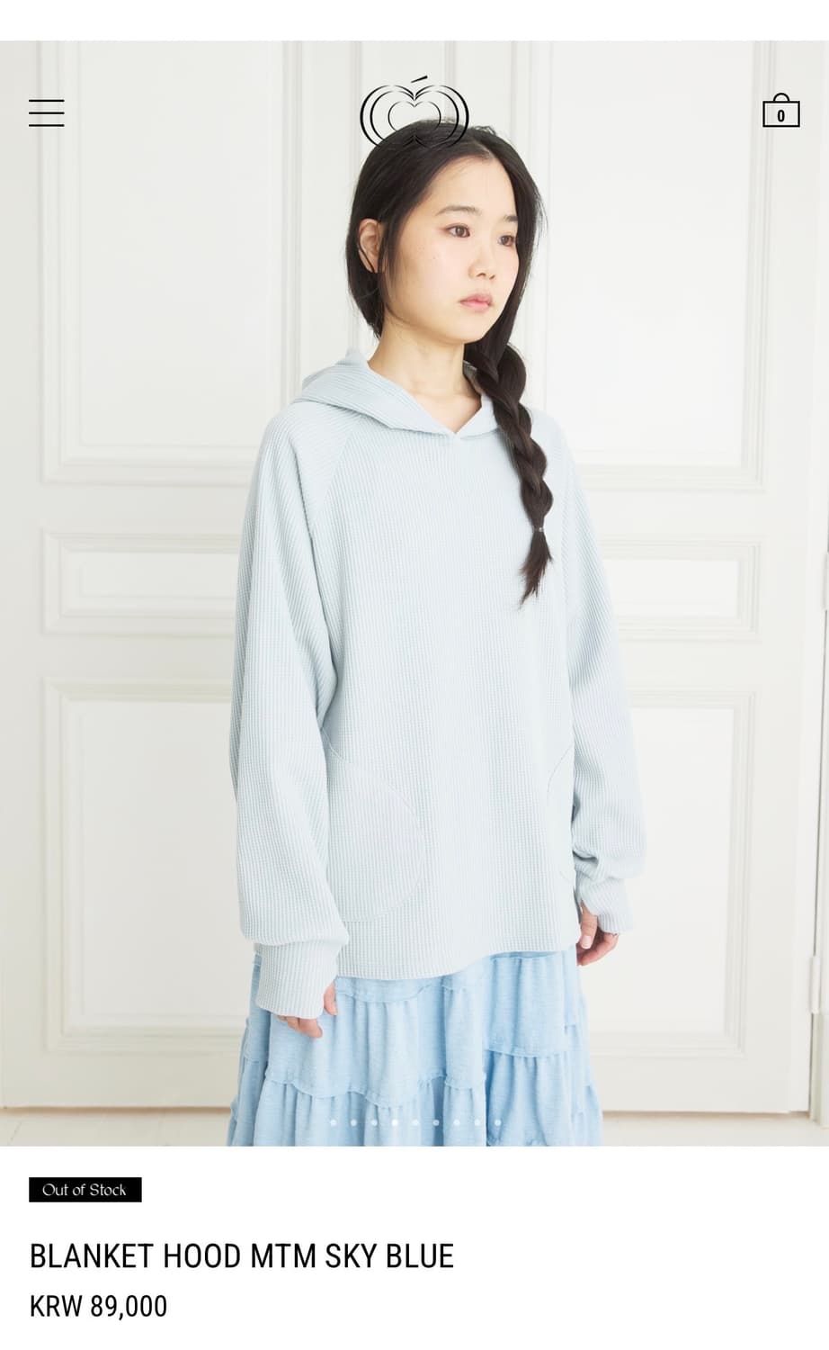 콜로신스 BLANKET HOOD MTM SKY BLUE 상품이미지3