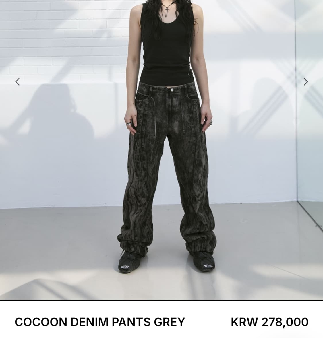 코스트퍼킬로 코쿤 데님팬츠 그레이L /와이프로젝트/에이시네틱스/언더마이카 상품이미지1