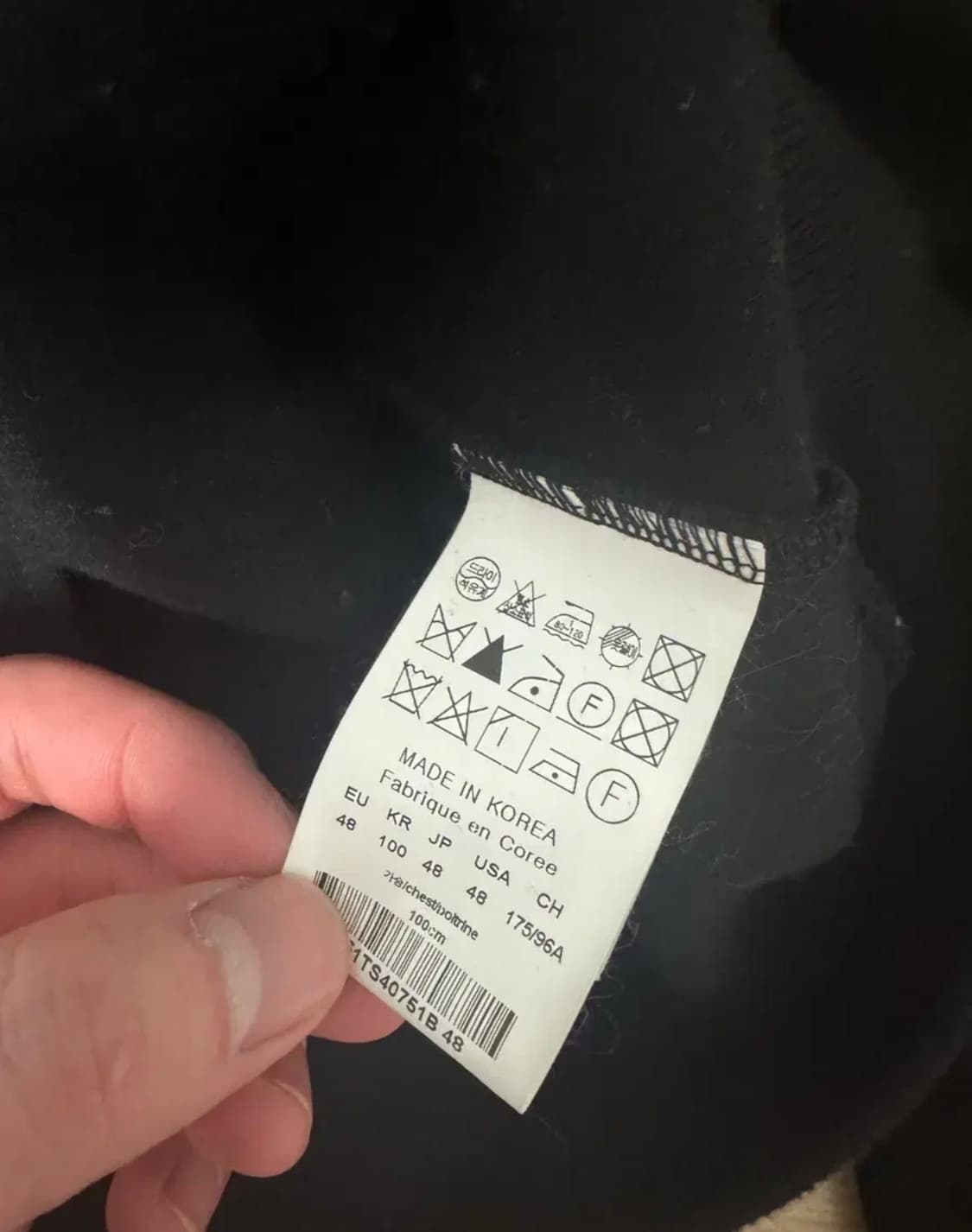 우영미 25ss 집업 스웨트셔츠 블랙 48 상품이미지3