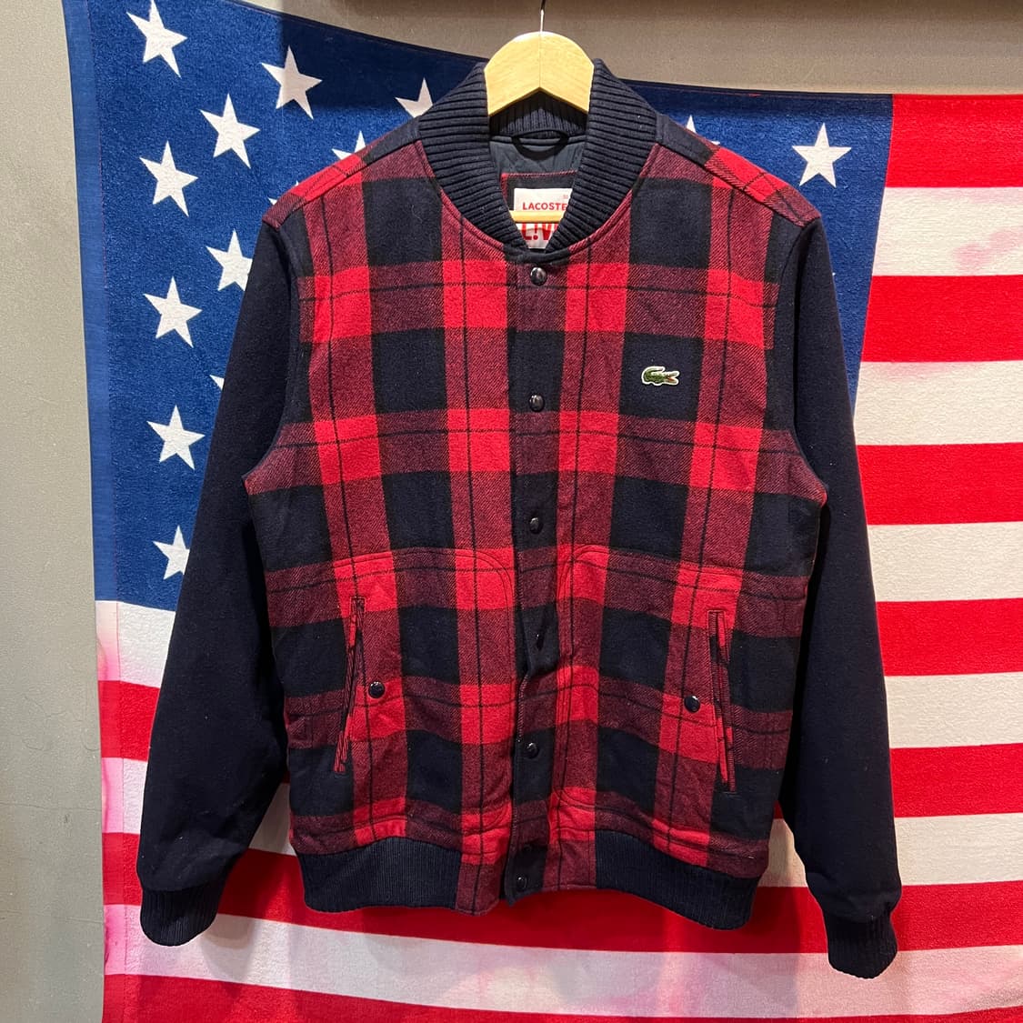 라코스테 레드체크 자켓 상품이미지1