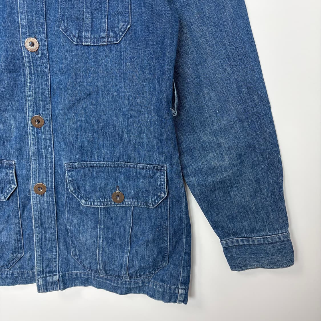 80s 랭글러 청 셔츠 코트 데님 자켓 상품이미지5