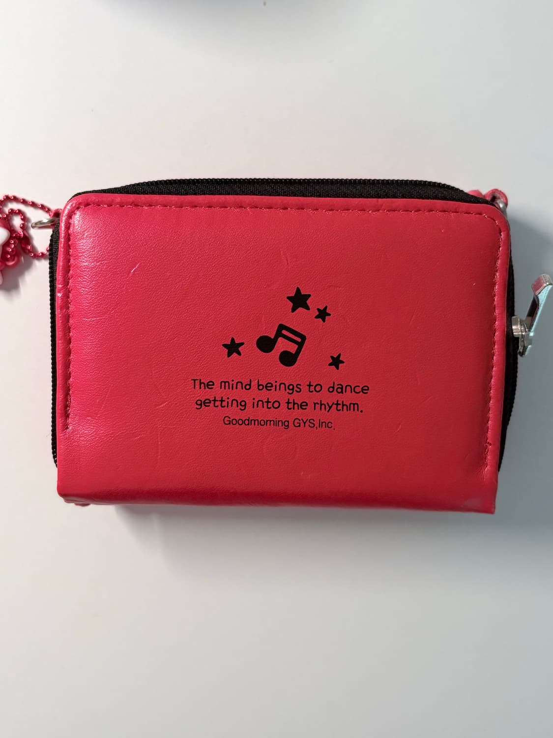 music in my life 피아노 고전문구 반지갑 레드 상품이미지3