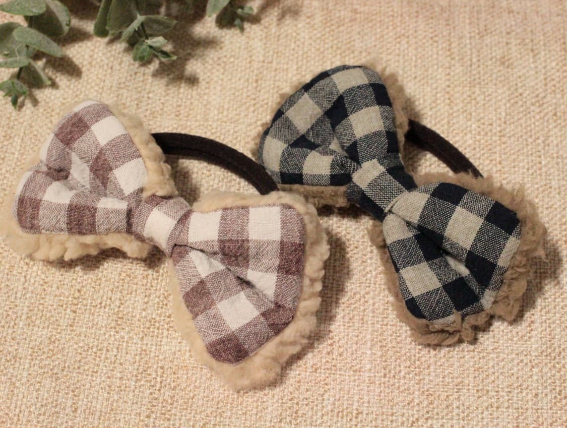 핸드메이드 미니 리본 머리끈 2개세트 상품이미지2