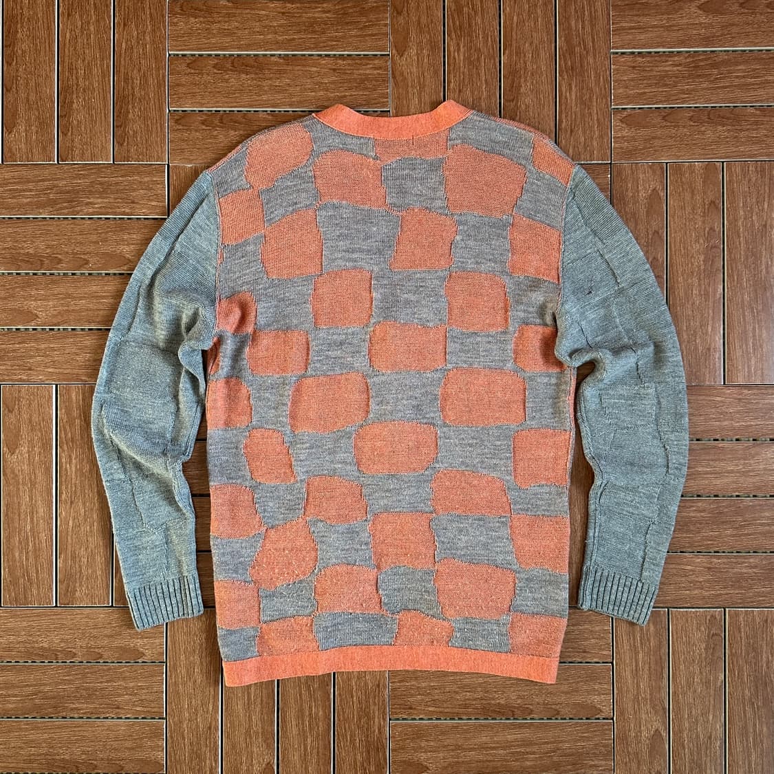 Issey miyake check wool cardigan 상품이미지2