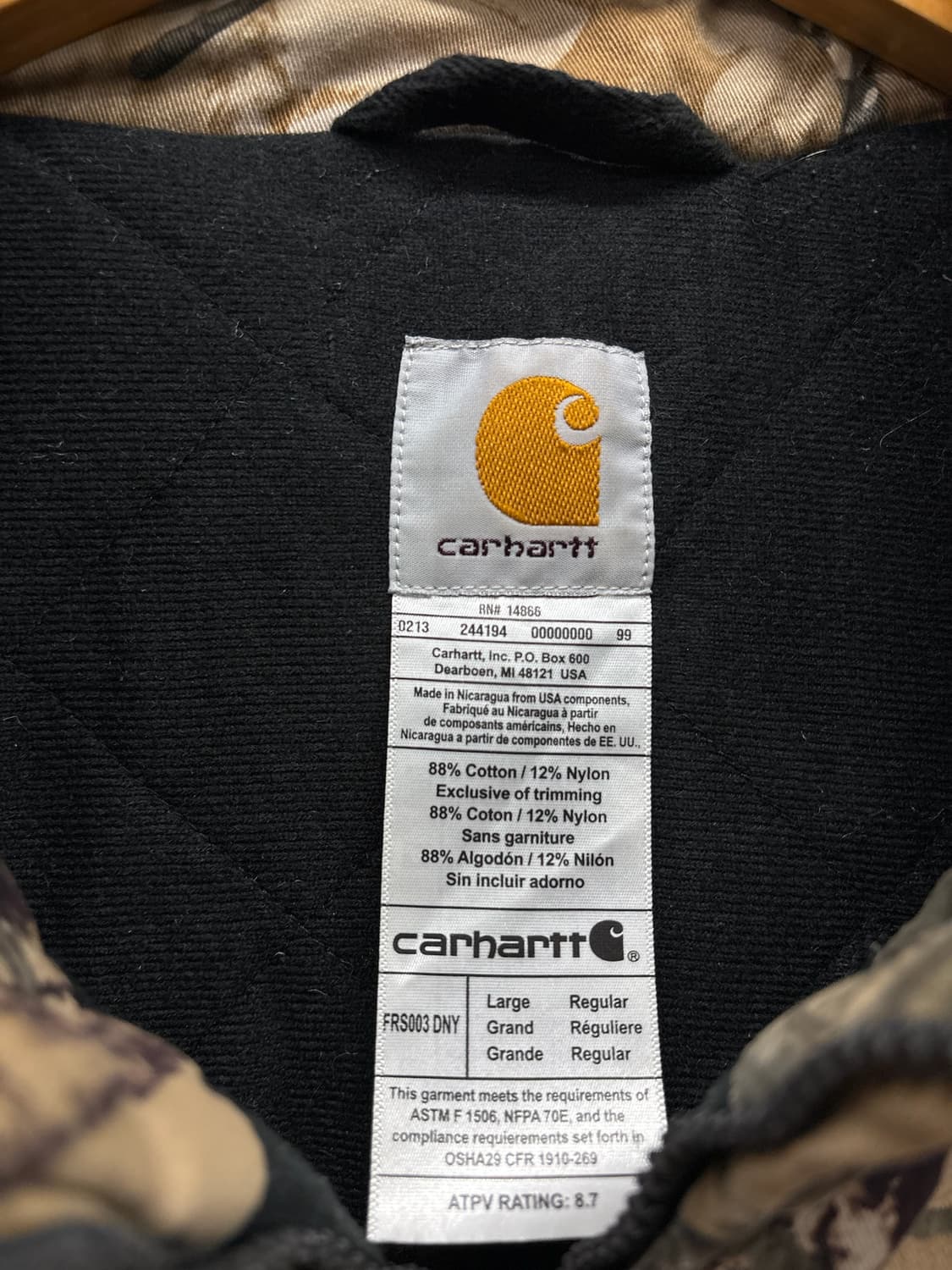 칼하트 빈티지 리얼트리 누빔 자켓 상품이미지9