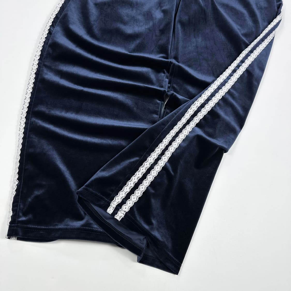 VTG 빈티지 벨벳 와이드 네이비 츄리닝바지 (L 여성추천) 상품이미지4